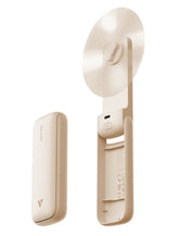 Beige doorbell camera with motion sensor on a white background
