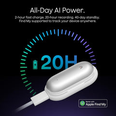 Product with charging cable featuring text about power and features.