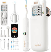 Bebird ear care product set with device, app, and accessories on a white background