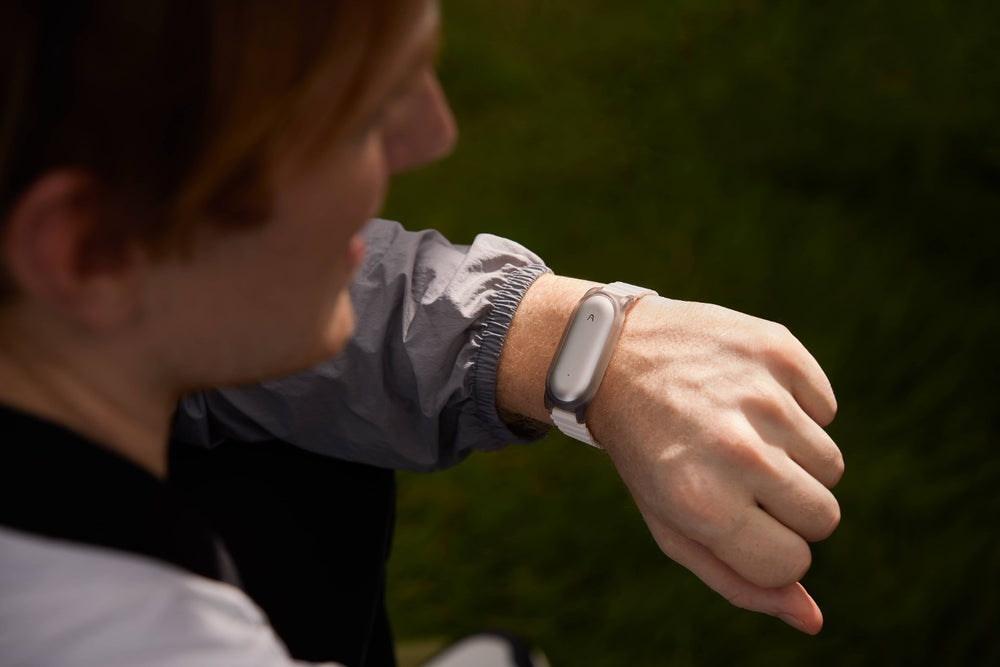 Person wearing a Plaud Notepin like a watch