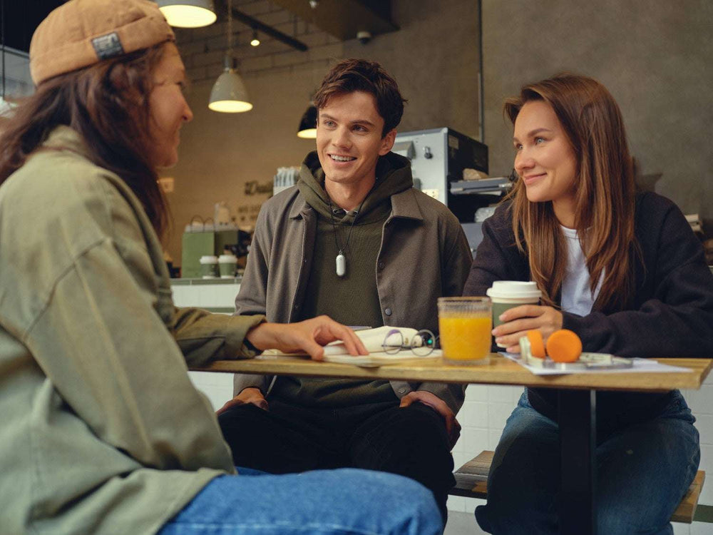 Plaud Notepin with lanyard