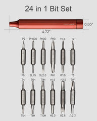 Hoto 24-in-1 Precision Screwdriver (Manual) - Red - Dust Devil