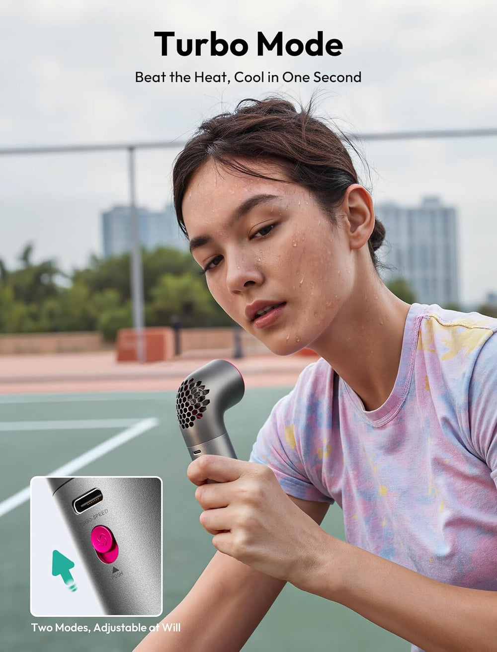 Aero Ultra Handheld High-Speed Fan - turbo mode