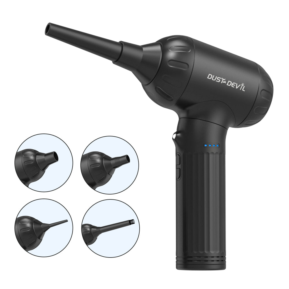 Assorted nozzle attachments included with the Blitz Air Duster