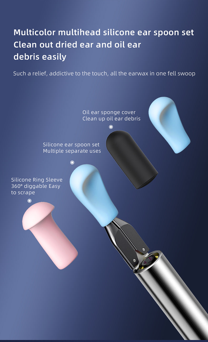 Bebird note5 pro Multicolor silicone ear spoon set with text on a blue background