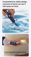 bebird ear cleaner with safety features for use at home, including a silicone wrap and protective plug.