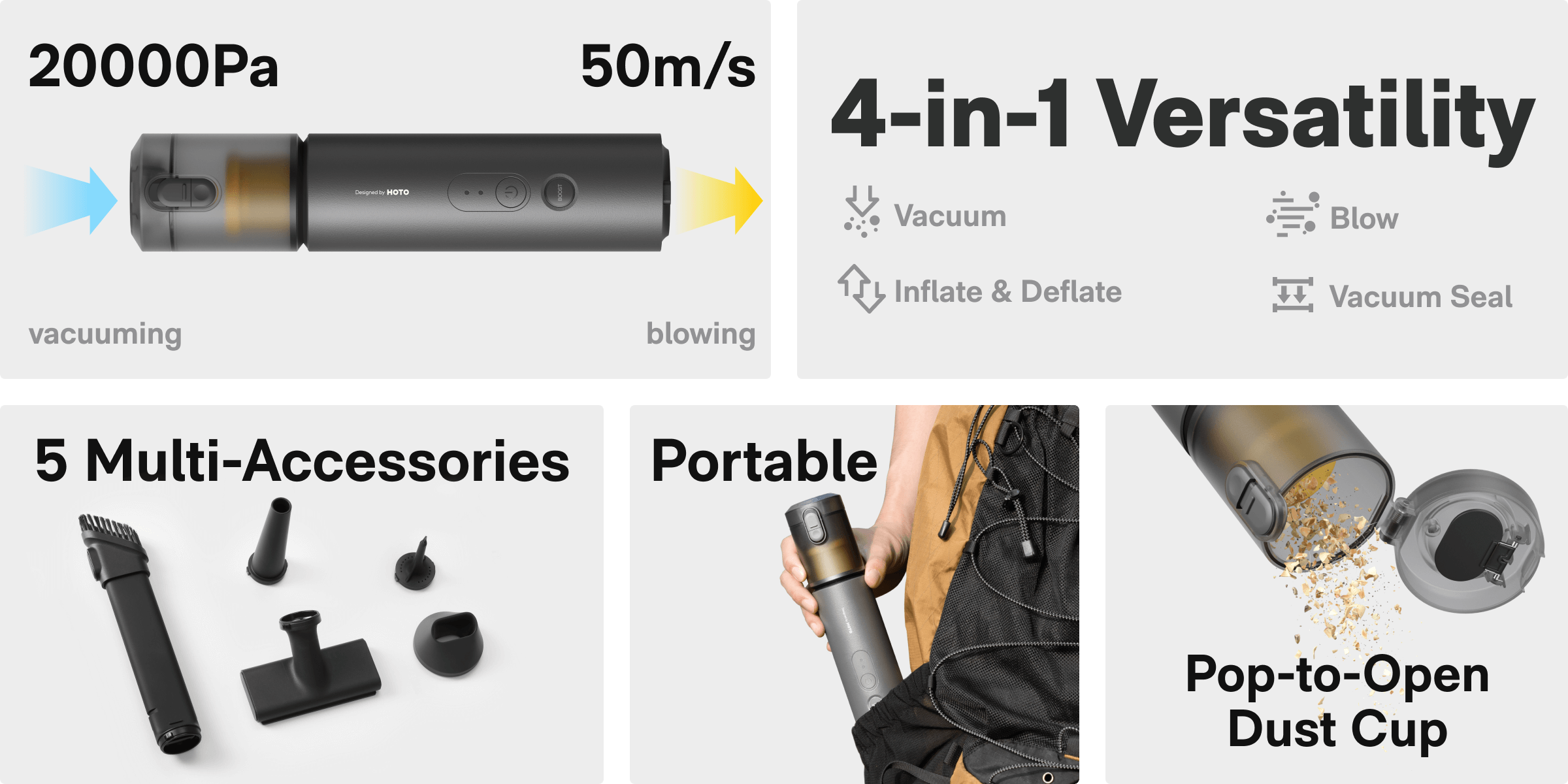 Multifunctional tool with various features and accessories displayed on a white background.