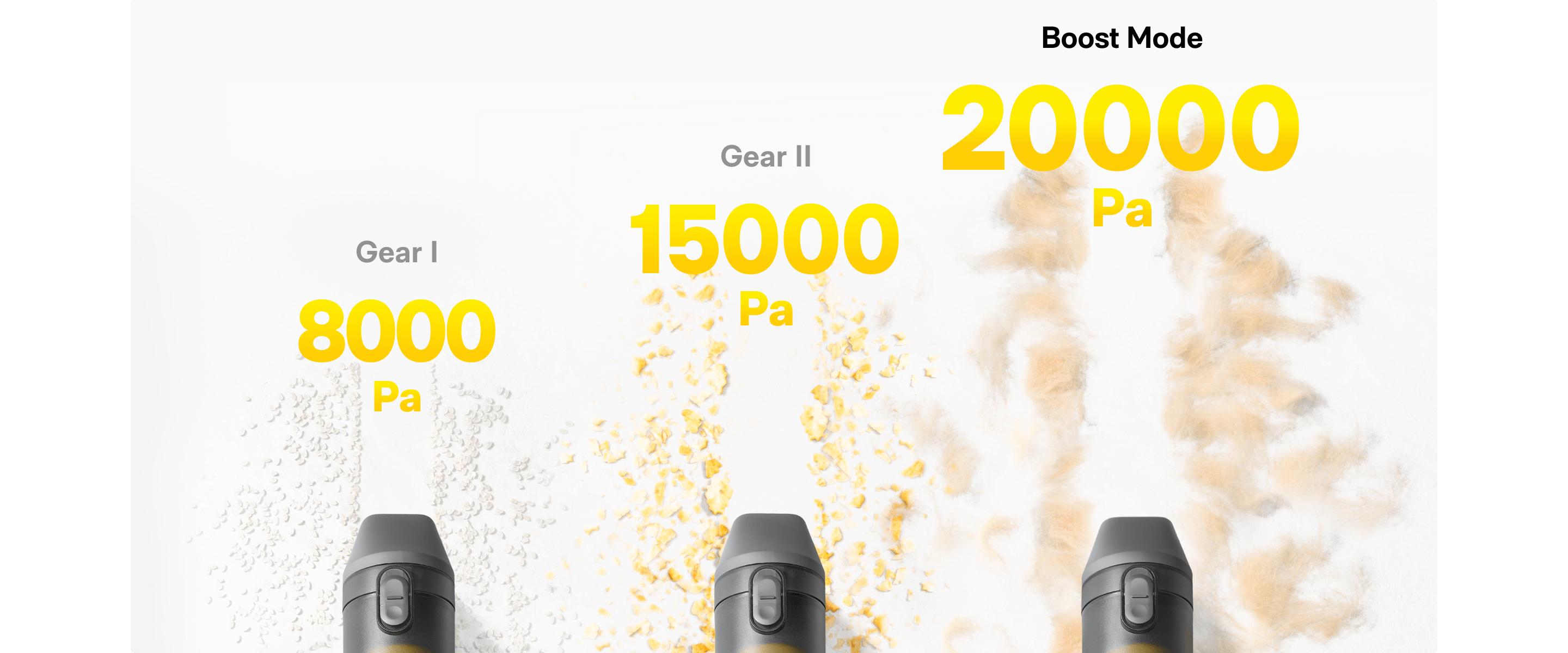 Vape device with power output labels on a white background