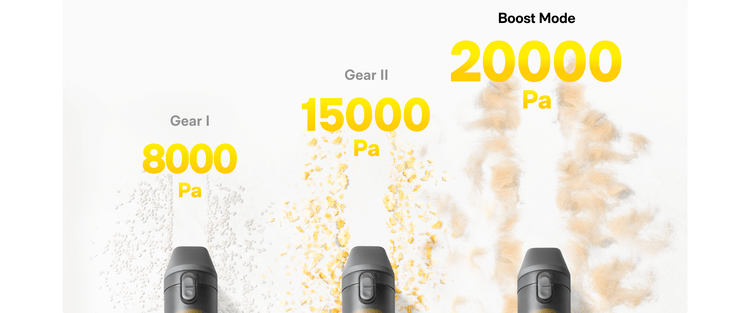 Vape device with power output labels on a white background