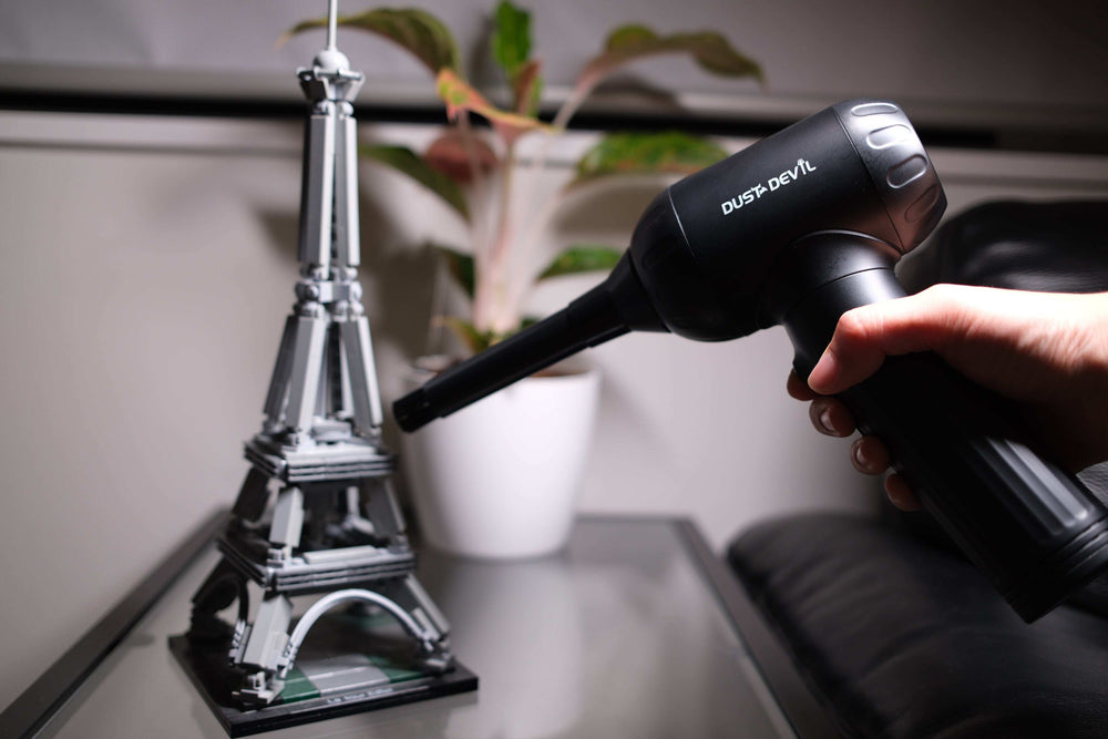 blow dust from Lego set