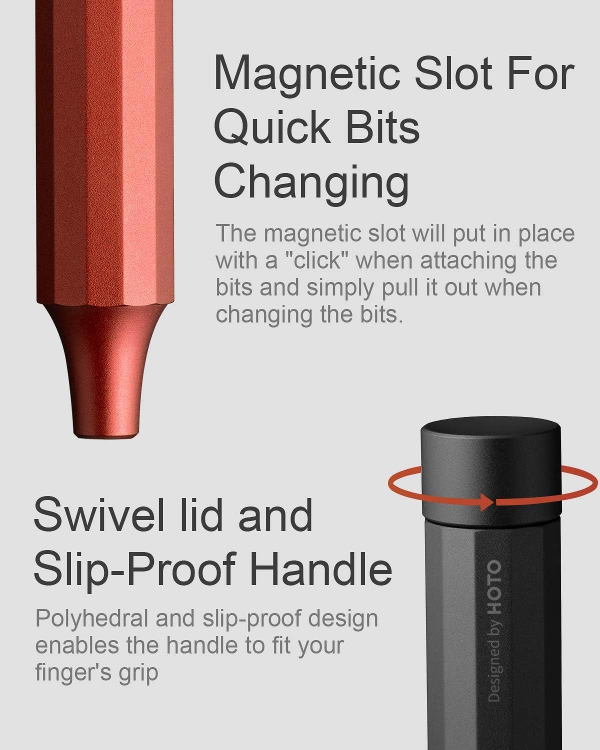 Hoto 24-in-1 Precision Screwdriver (Manual) - Red - Dust Devil