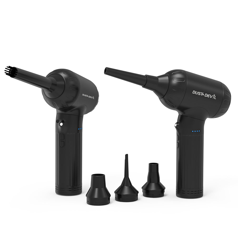 Blitz Air Duster's LED light feature illuminating a dark area