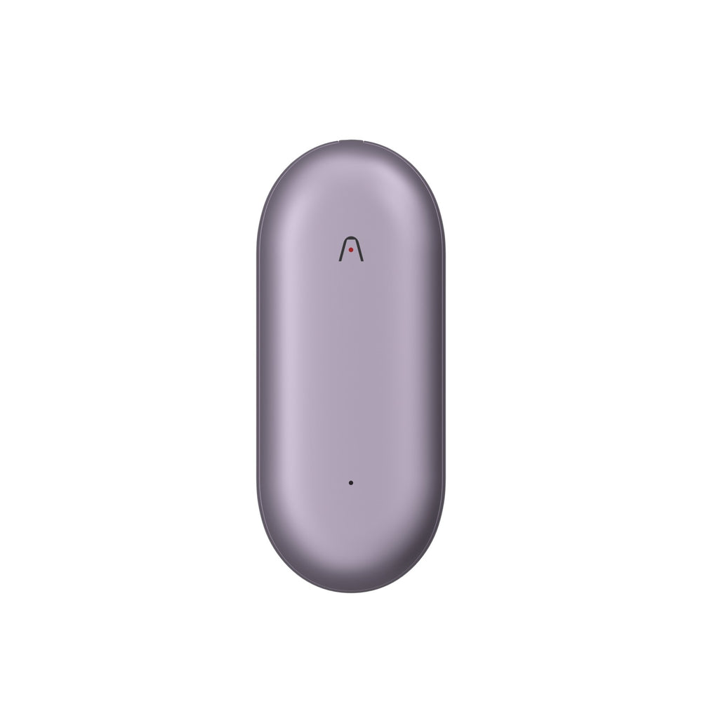 Plaud Purple oval device with a logo on a white background